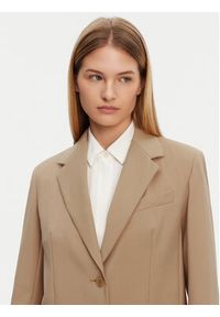 Weekend Max Mara Marynarka Materia 2515041091 Beżowy Regular Fit. Kolor: beżowy. Materiał: wełna #5