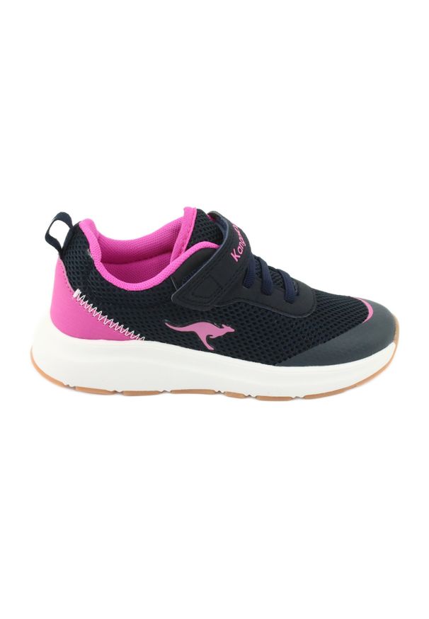 KangaRoos - KangaROOS buty sportowe na rzepy 18507 navy/pink granatowe różowe. Zapięcie: rzepy. Kolor: różowy, wielokolorowy, niebieski. Materiał: skóra ekologiczna, materiał