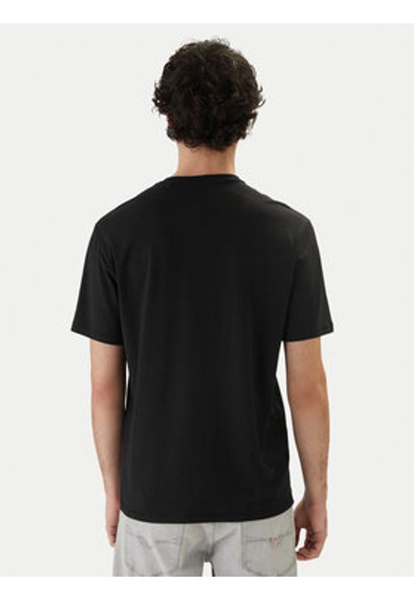 Guess T-Shirt M6RI62 JR06K Czarny Regular Fit. Kolor: czarny. Materiał: bawełna