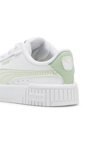 Puma - Niemowlęce sneakersy Carina 2.0 AC PUMA White Green Illusion Pure. Kolor: wielokolorowy, zielony, biały