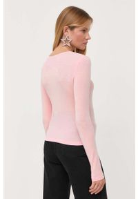 ROTATE - Rotate longsleeve damski kolor różowy. Kolor: różowy. Długość rękawa: długi rękaw. Wzór: aplikacja. Styl: klasyczny #2