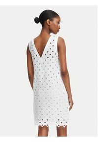 Max Mara Beachwear Sukienka codzienna 2616621089650 Biały Regular Fit. Okazja: na co dzień. Kolor: biały. Materiał: bawełna. Typ sukienki: proste. Styl: casual #4