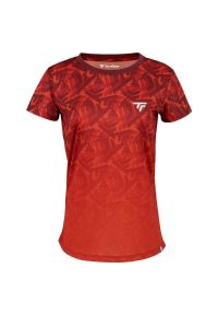 TECNIFIBRE - Koszulka T-Shirt tenisowa damska Tecnifibre X-Loop Tee. Kolor: wielokolorowy, czerwony, pomarańczowy. Sport: tenis #1