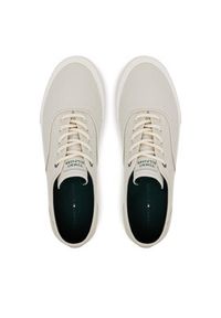 TOMMY HILFIGER - Tommy Hilfiger Tenisówki Th Hi Vulc Low Oxford Twill FM0FM05400 Biały. Kolor: biały. Materiał: materiał