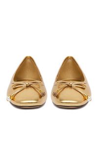 Gino Rossi - GINO ROSSI Baleriny CEO-ROSE-LT2088 Złoty. Kolor: złoty. Materiał: skóra #4
