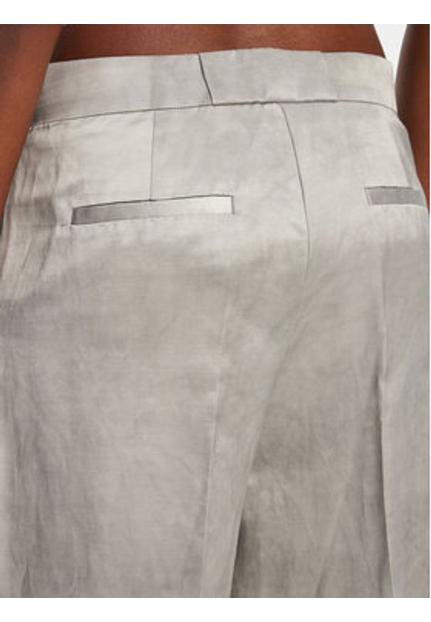 Pinko - PINKO Spodnie materiałowe 104805 A2BP Szary Regular Fit. Kolor: szary. Materiał: wiskoza