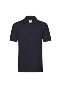 FRUIT OF THE LOOM - Męska Koszulka Polo Premium. Typ kołnierza: polo. Kolor: niebieski