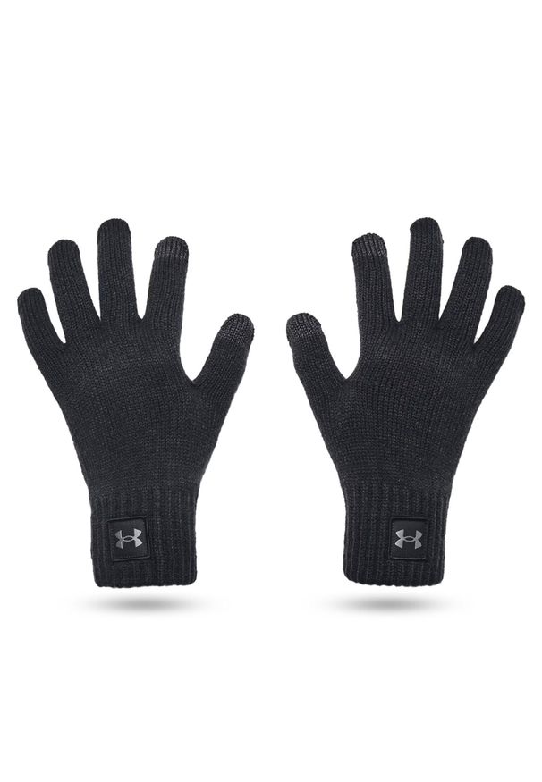 Under Armour - Rękawiczki męskie UNDER ARMOUR Halftime ekran dotykowy. Kolor: czarny. Sport: bieganie