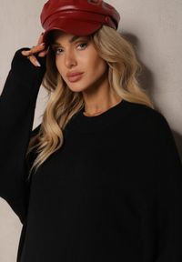 Renee - Czarna Pudełkowa Sukienka z Dzianiny z Wiskozą Maziala. Okazja: na co dzień. Kolor: czarny. Materiał: dzianina, wiskoza. Długość rękawa: długi rękaw. Styl: elegancki, casual #5