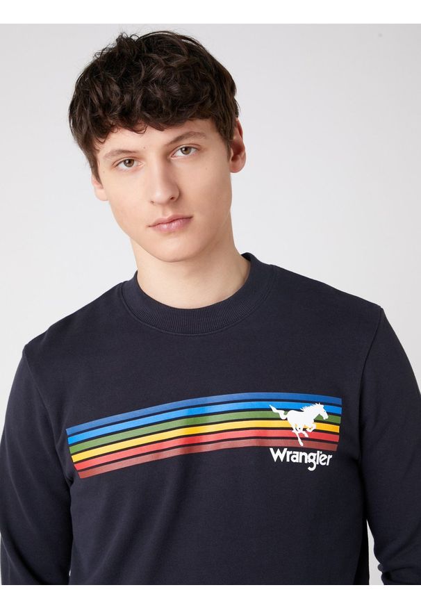Wrangler - MĘSKA BLUZA WRANGLER EXPLORER SWEAT DARK NAVY W6D0HYXAE 112130714