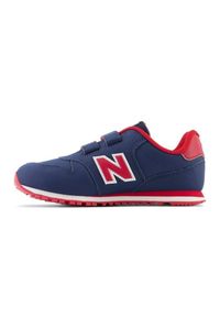 Buty New Balance Jr PV500NR1 niebieskie. Okazja: na uczelnię. Zapięcie: rzepy. Kolor: niebieski. Materiał: syntetyk, materiał, skóra. Szerokość cholewki: normalna. Sport: turystyka piesza