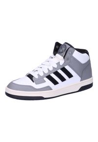 Buty Adidas Wysokie sneakersy inspirowane koszykówką. Okazja: na co dzień. Kolor: szary, wielokolorowy, czarny. Materiał: skóra, syntetyk, zamsz. Sport: koszykówka #1