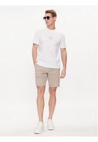 Calvin Klein T-Shirt Line Logo K10K112489 Biały Regular Fit. Kolor: biały. Materiał: bawełna