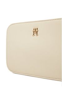 TOMMY HILFIGER - Tommy Hilfiger Torebka Th Logotape Camera Bag AW0AW17229 Beżowy. Kolor: beżowy. Materiał: skórzane