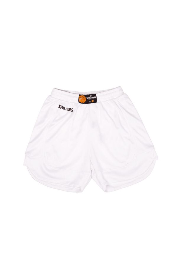 SPALDING - Szorty dla dzieci Spalding Hustle. Kolor: biały. Styl: sportowy. Sport: koszykówka