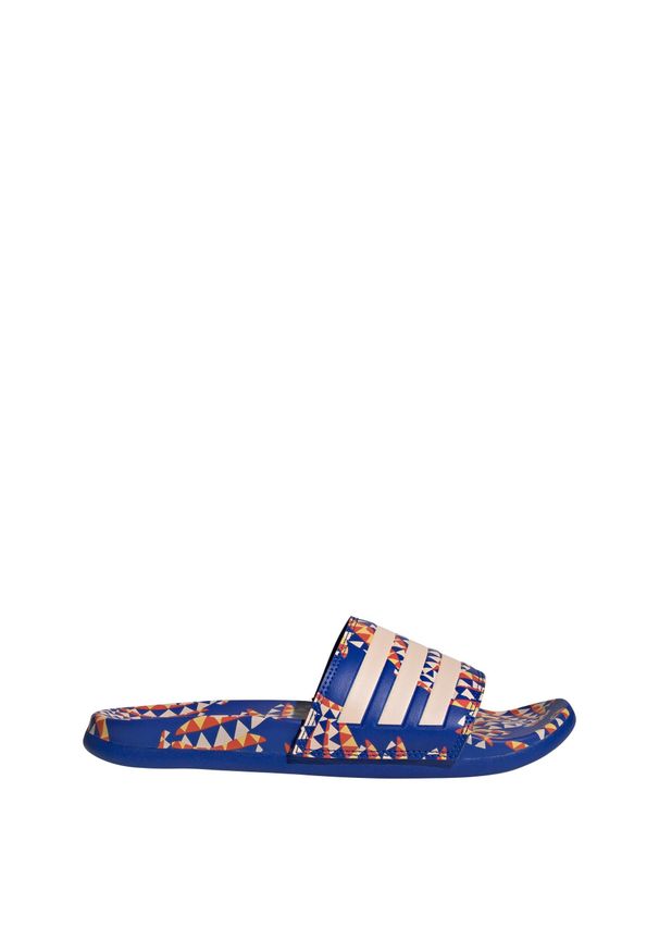 Adidas - adilette Comfort Sandals. Okazja: na co dzień. Kolor: niebieski, wielokolorowy, pomarańczowy. Styl: casual, elegancki