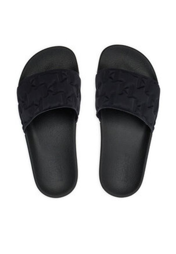 Karl Lagerfeld - KARL LAGERFELD Klapki KL80949 Czarny. Kolor: czarny. Materiał: materiał