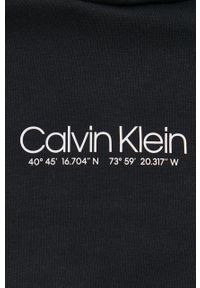 Calvin Klein bluza męska kolor czarny z kapturem z nadrukiem. Okazja: na co dzień. Typ kołnierza: kaptur. Kolor: czarny. Materiał: włókno. Wzór: nadruk. Styl: casual #4