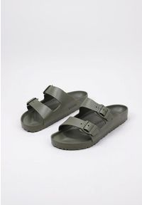 Klapki męskie Birkenstock Arizona Eva. Kolor: zielony. Materiał: materiał, syntetyk