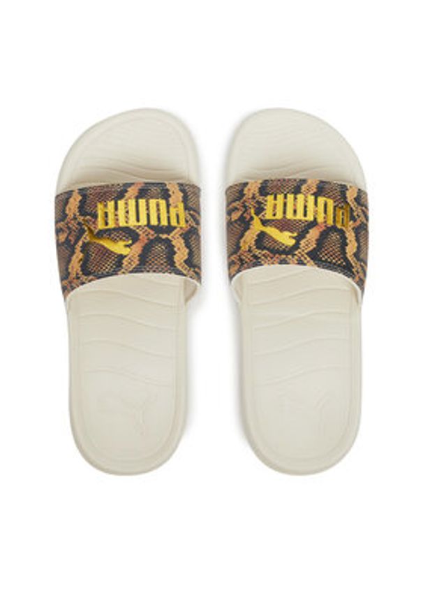 Puma Klapki Popcat 20 Snake Chic 401706 02 Beżowy. Kolor: beżowy. Materiał: skóra