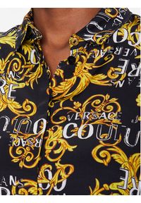Versace Jeans Couture Koszula 74HAL201 Czarny Regular Fit. Kolor: czarny. Materiał: wiskoza #4