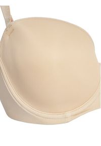 BOSS Biustonosz bardotka 50535806 Beżowy. Kolor: beżowy. Materiał: bawełna