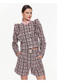Custommade Marynarka Gunda 999475857 Różowy Regular Fit. Kolor: różowy. Materiał: bawełna
