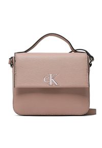 Calvin Klein Jeans Torebka Minimal Monogram Boxy Flap Cb19 K60K610330 Różowy. Kolor: różowy. Materiał: skórzane