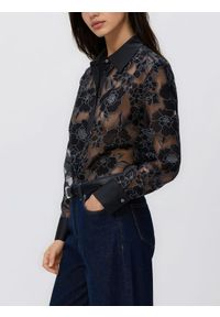 Reserved - Koszula z wiskozą - czarny. Kolor: czarny. Materiał: wiskoza #1