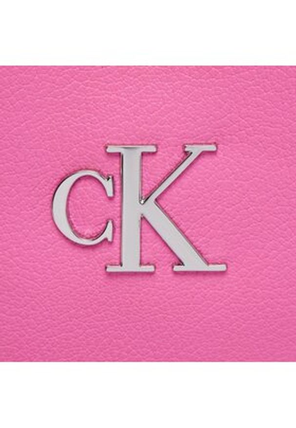 Calvin Klein Jeans Torebka Minimal Monogram Shoulder Bag K60K610843 Różowy. Kolor: różowy. Materiał: skórzane