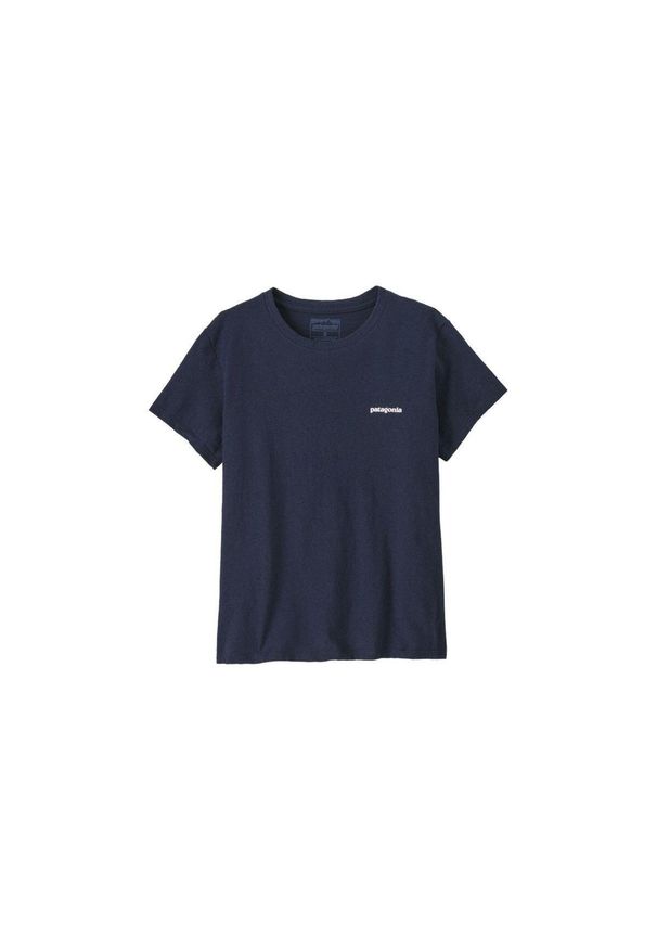 Patagonia - Koszulka trekkingowa damska P-6 Logo Responsibili-Tee Women. Kolor: niebieski. Długość rękawa: krótki rękaw. Długość: krótkie