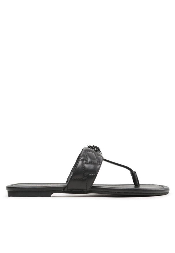 Kurt Geiger Japonki Kensington T-Bar Drench 9600600109 Czarny. Kolor: czarny. Materiał: skóra