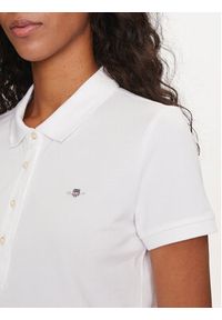 GANT - Gant Polo Shield 4200870 Biały Slim Fit. Typ kołnierza: polo. Kolor: biały. Materiał: bawełna #2