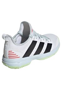 Adidas - Buty do piłki ręcznej adidas Stabil Jr ID1137 białe. Zapięcie: sznurówki. Kolor: biały. Materiał: tkanina, syntetyk, materiał. Szerokość cholewki: normalna #3