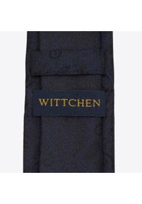 Wittchen - Krawat jedwabny wzorzysty granatowo-czarny. Kolor: czarny, wielokolorowy, niebieski. Materiał: jedwab. Styl: klasyczny, elegancki #3