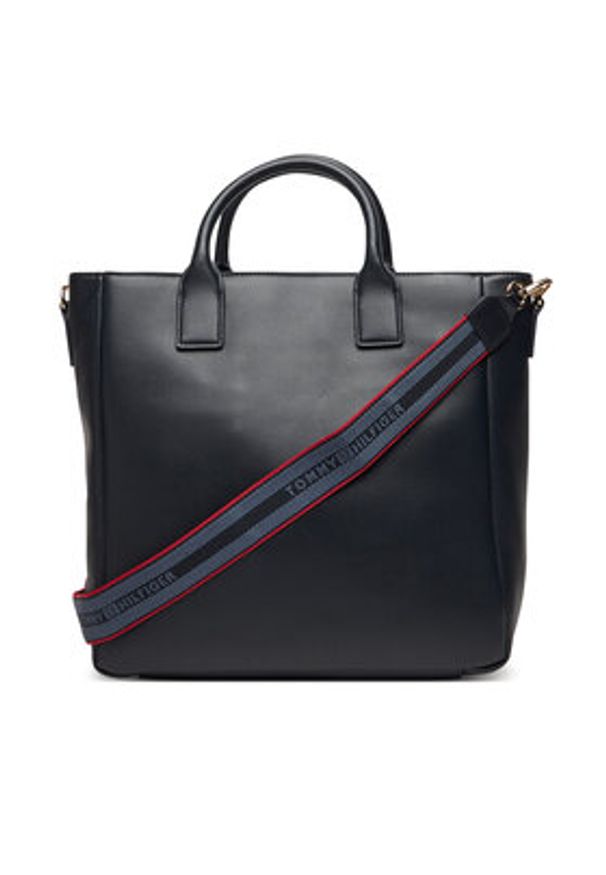 TOMMY HILFIGER - Tommy Hilfiger Torebka AW0AW17971 Granatowy. Kolor: niebieski. Materiał: skórzane