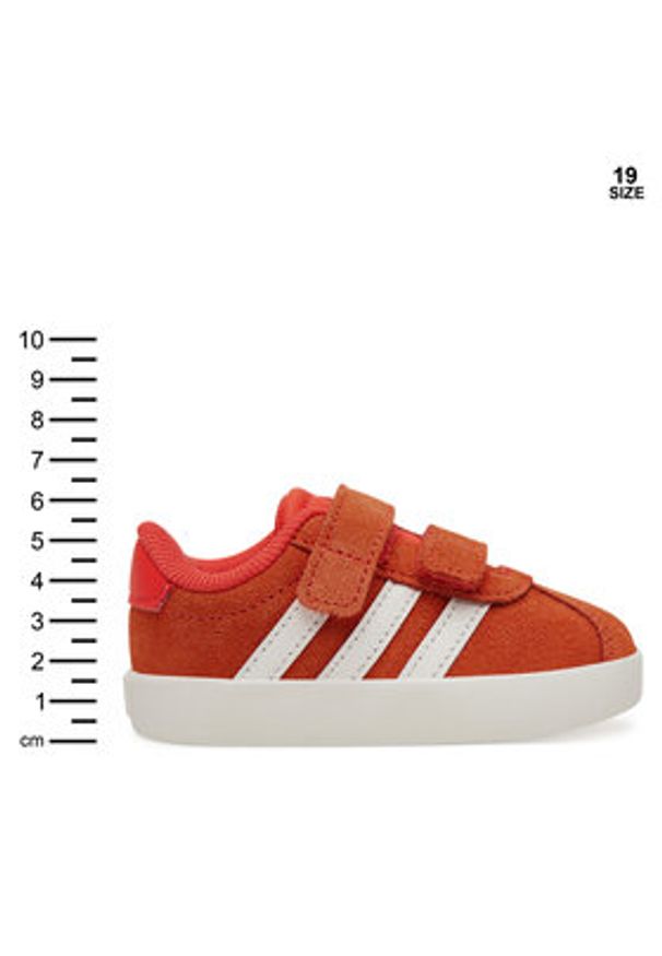 Adidas - adidas Sneakersy VL Court 3.0 JH6307 Czerwony. Kolor: czerwony. Materiał: skóra, zamsz