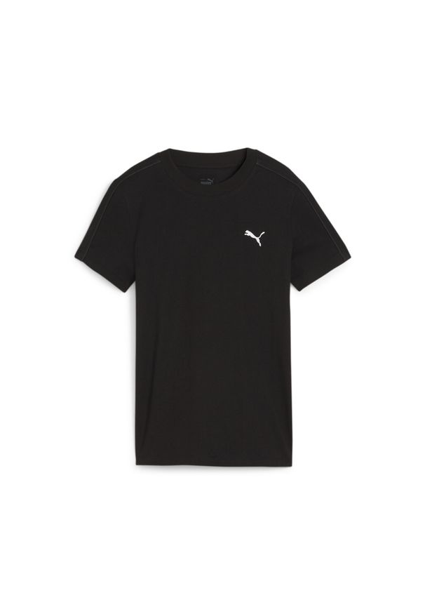 Puma - Koszulka damska HER PUMA Black. Kolor: czarny. Materiał: guma. Wzór: nadruk. Sport: joga i pilates