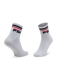 Fila Zestaw 3 par wysokich skarpet unisex Calza Quarter F9398 Biały. Kolor: biały. Materiał: materiał