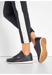 Sneakersy skórzane bonprix czarny. Kolor: czarny. Materiał: skóra #3