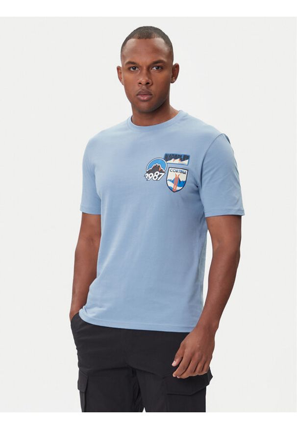 Napapijri T-Shirt S-Montepiana NP0A88SV Niebieski Regular Fit. Kolor: niebieski. Materiał: bawełna