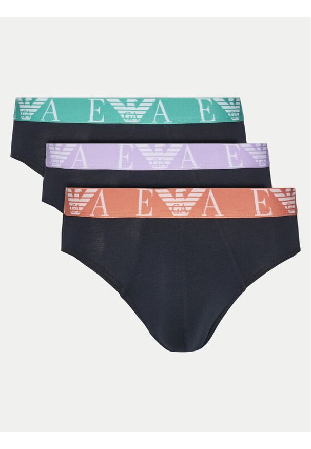 Emporio Armani Underwear Komplet 3 par slipów EM000258 AF10778 MB139 Granatowy. Kolor: niebieski. Materiał: bawełna
