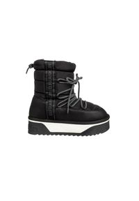 D.Franklin - Śniegowce D Franklin Boots Nordic V2 Bomb Black 206005, Czarny, Materiał - 36. Wysokość cholewki: za kostkę. Zapięcie: pasek. Kolor: czarny. Materiał: tkanina. Szerokość cholewki: normalna. Sezon: zima #1