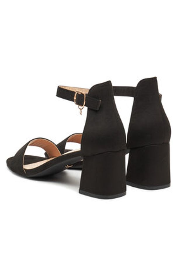 DeeZee Sandały 5250-1 Czarny. Kolor: czarny. Materiał: materiał