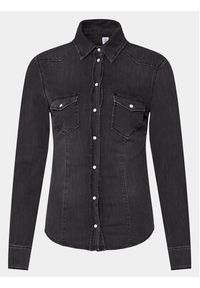 Liu Jo Koszula jeansowa UXX046 D4051 Czarny Regular Fit. Kolor: czarny. Materiał: bawełna, jeans #7