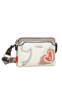 Biała Torebka Anekke Stylowa Listonoszka Damska. Kolor: biały. Wzór: haft. Dodatki: z haftem. Styl: elegancki #4