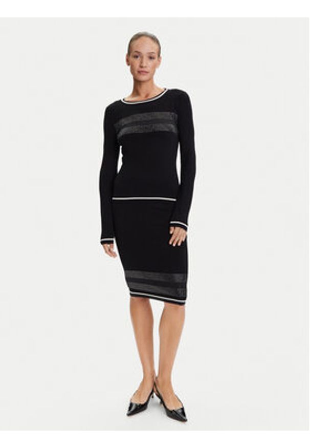 Liu Jo Sport Spódnica ołówkowa TF5211 MS49I Czarny Regular Fit. Kolor: czarny. Materiał: wiskoza. Styl: sportowy