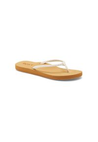 Roxy - Klapki plażowe dla Kobiety COSTAS. Okazja: na plażę. Kolor: biały. Materiał: syntetyk. Wzór: napisy, kwiaty. Styl: sportowy