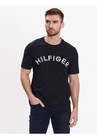 TOMMY HILFIGER - Tommy Hilfiger T-Shirt Arched MW0MW30055 Granatowy Regular Fit. Kolor: niebieski. Materiał: bawełna