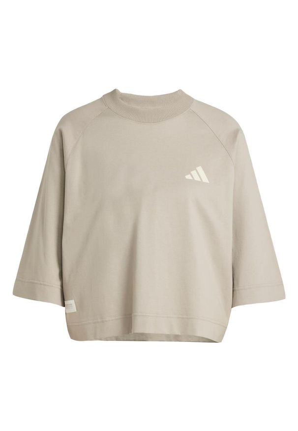 Adidas - Koszulka Mercedes - AMG Petronas Formula One Team Premium Sweat. Kolor: beżowy. Sport: fitness